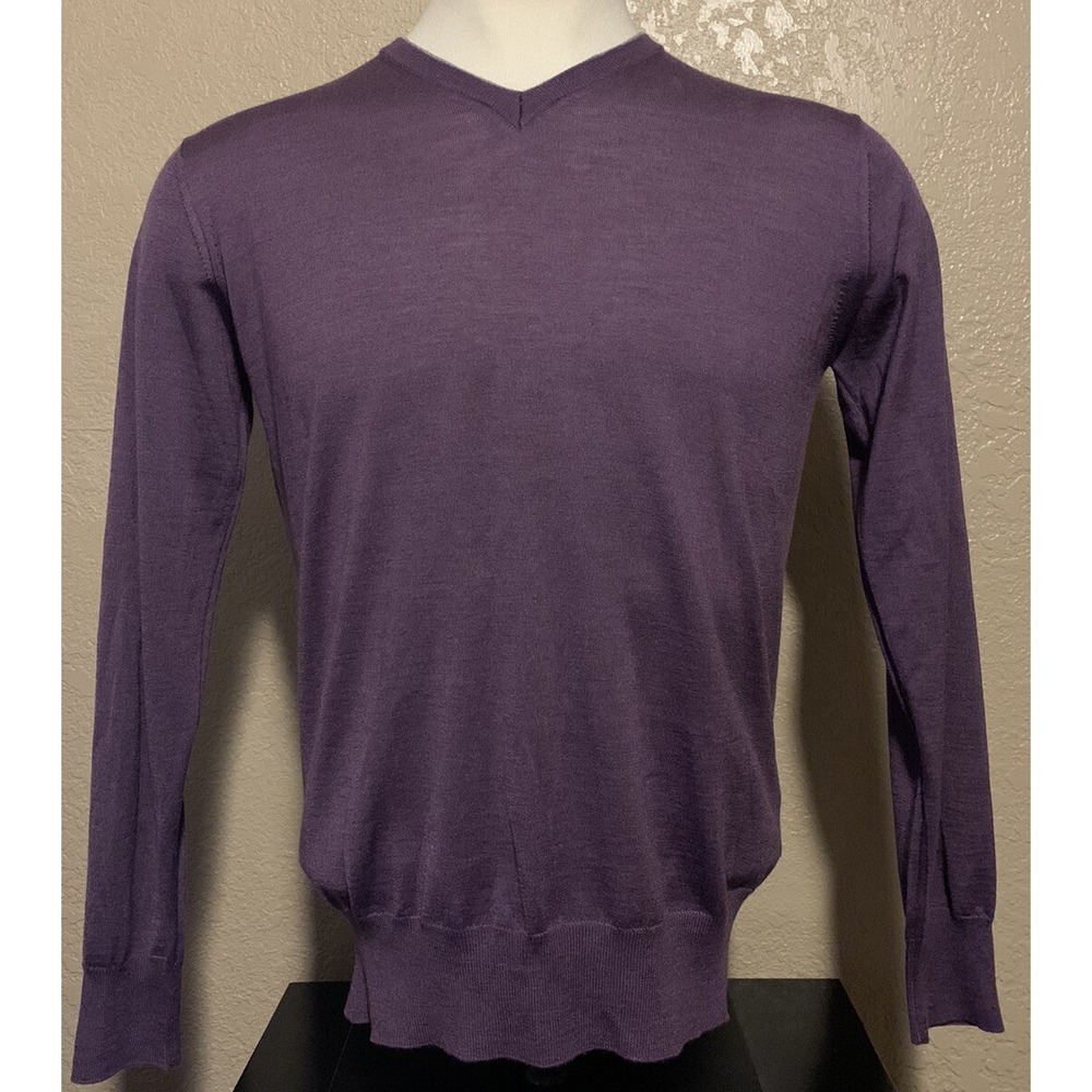 NEW Peter Millar Collection Men's Sz Small V-Neck Wool Silk Viola Sweater S $298